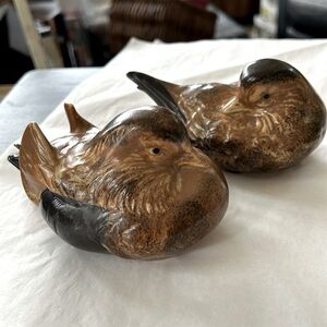 2 Vintage Hand Painted Porcelain Ducks Of Andrea By Sadek made in Japan